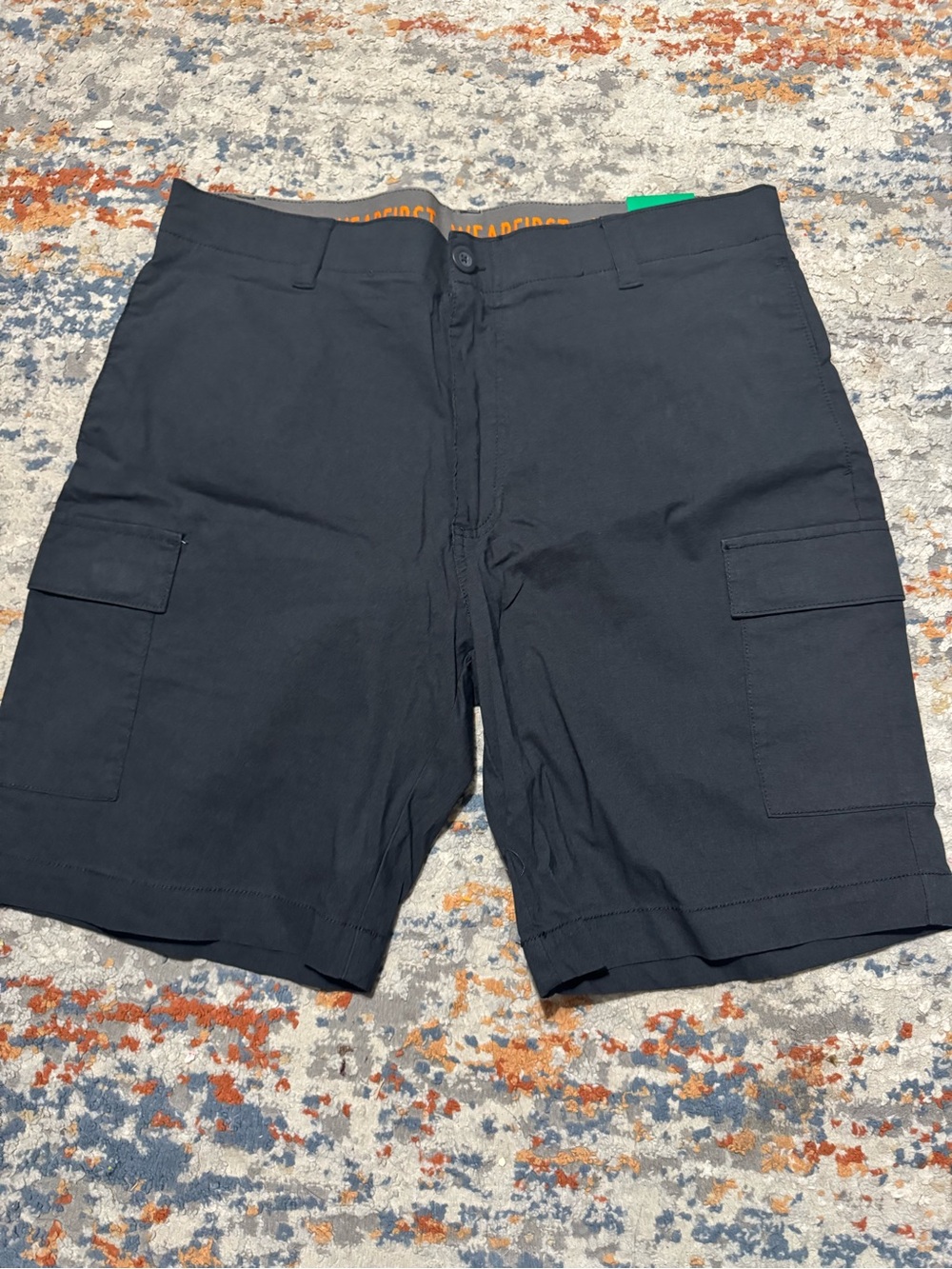 Men's Black Cargo Shorts with Utility Pockets